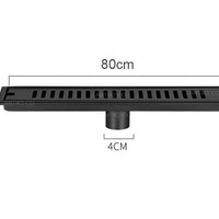 Rejilla piso rectangular  80cm negra