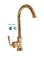 Mezclador Lavamanos Alto  Dorado
