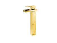 Mezclador Lavamanos Cascada  Alto Dorado