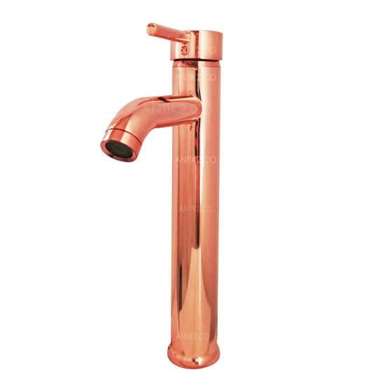 Griferia Alta Lavamanos Oro rosa