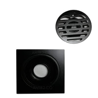 Rejilla piso Cuadrada 10x10cm negra Diseño Manzana
