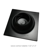 Rejilla piso Cuadrada 10x10cm negra Diseño Manzana