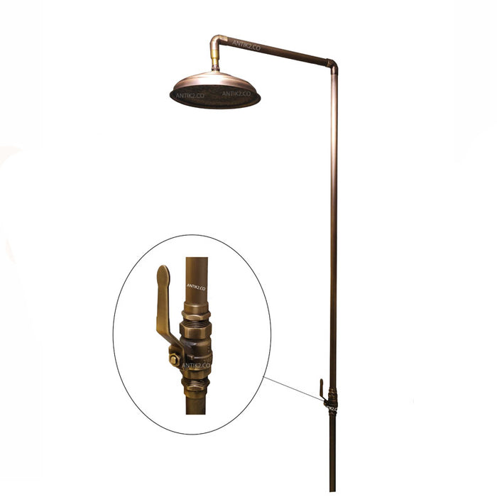 Ducha expuesta Tipo piscina Bronce antiguo - Ducha 30cm