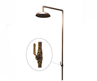 Ducha expuesta tipo piscina Bronce antiguo - Ducha 25cm