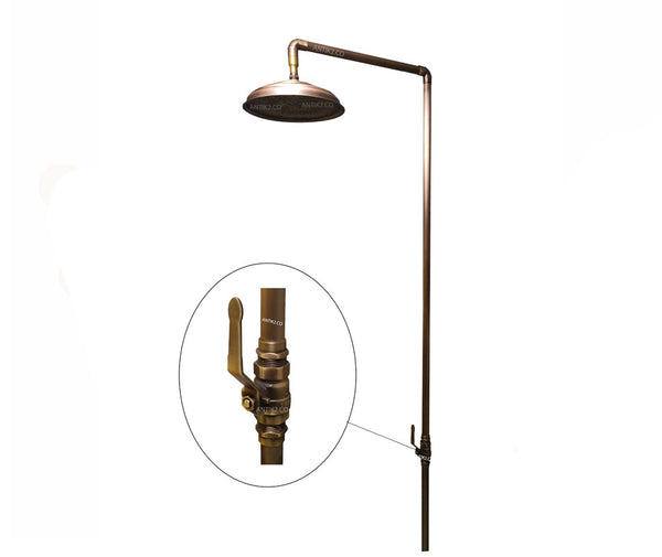 Ducha expuesta Tipo piscina Bronce antiguo - Ducha 30cm