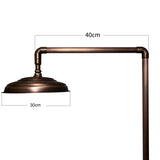 Ducha expuesta Tipo piscina Bronce antiguo - Ducha 30cm