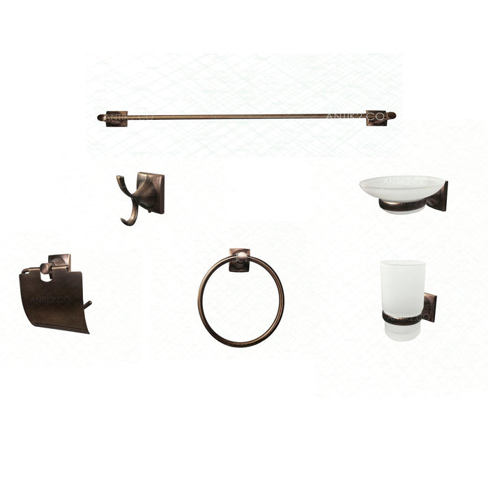 Juego Accesorios  Vintage x 6 piezas Bronce antiguo