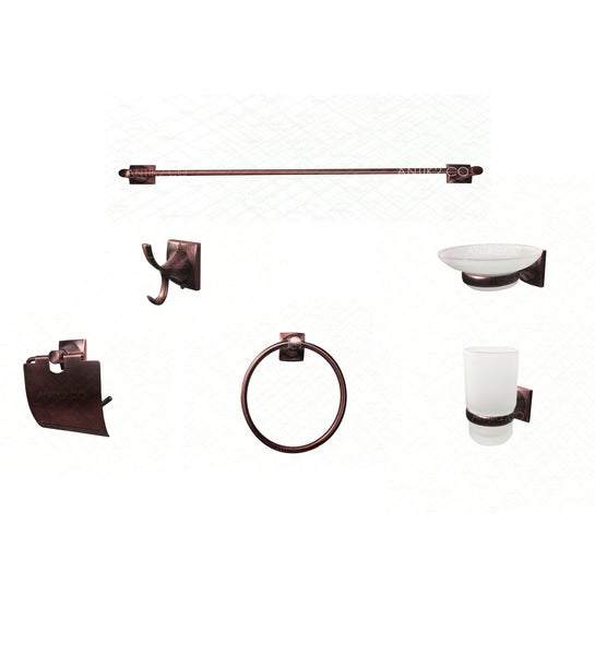Juego Accesorios Vintage x 6 piezas Cobre antiguo