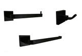 Juego de accesorios negro cuadrado x 3 piezas