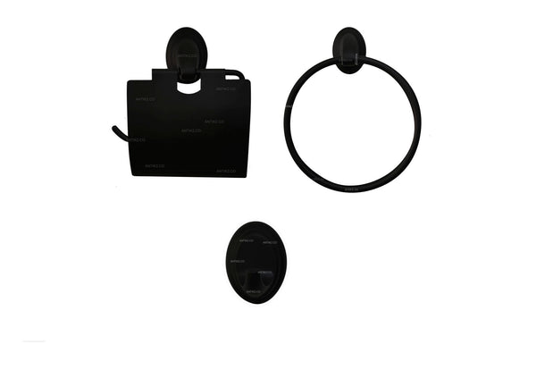 Juego de accesorios negro x 3 piezas