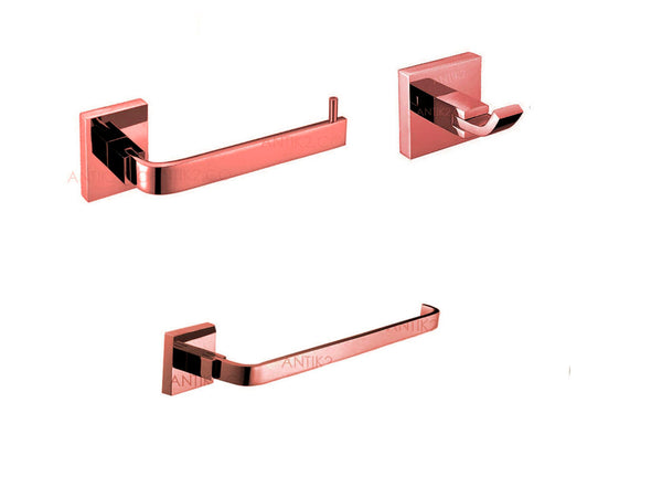 Accesorios Oro rosa Cuadrados x 3