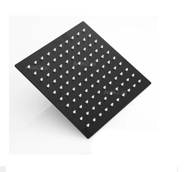 Ducha Cuadrado Slim negro 20x20cm