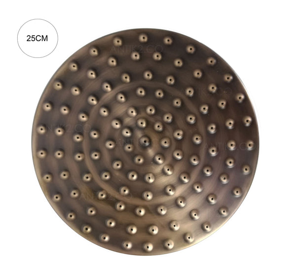 Ducha Vintage Bronce Antiguo 25cm + Tubo