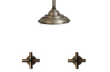 Mezclador vintage Bronce Antiguo + Ducha a techo 25cm