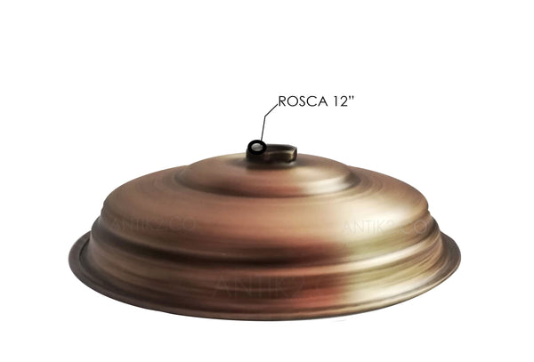 Ducha Vintage Bronce Antiguo 30cm + Tubo