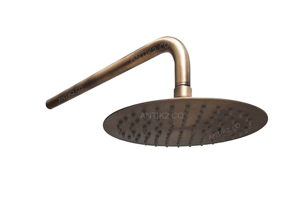 Ducha Slim Bronce Antiguo 25cm + Tubo