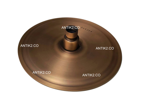 Ducha Slim Bronce Antiguo 25cm + Tubo