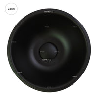Lavamanos Negro Acero inoxidable 24cm + Desagüe de Push