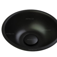 Lavamanos Negro Acero inoxidable 40cm + Desagüe de Push