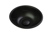 Lavamanos Negro Acero inoxidable 30cm + Desagüe de Push