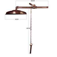 Ducha Cobre Antiguo Con sistema de cadena (Diámetro 30cm)