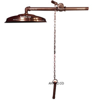 Ducha Cobre Antiguo Con sistema de cadena (Diámetro 30cm)