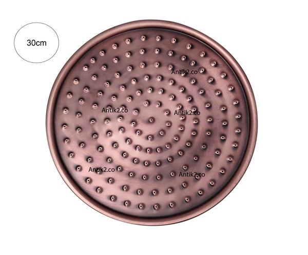 Ducha Cobre Antiguo Con sistema de cadena (Diámetro 30cm)