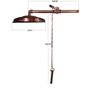 Ducha Cobre Antiguo Con sistema de cadena (Diámetro 25cm)