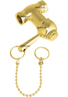Ducha Dorada Con sistema de cadena (Diámetro 30cm)