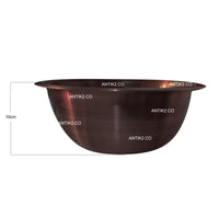 Lavamanos Cobre Antiguo Acero inoxidable 40cm + Desagüe de Push