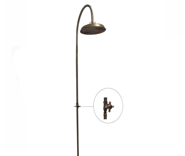 Ducha Vintage a Piso Tipo Piscina Bronce Antiguo