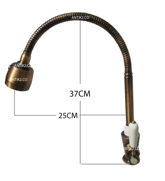 Grifo vintage Flexible Bronce antiguo