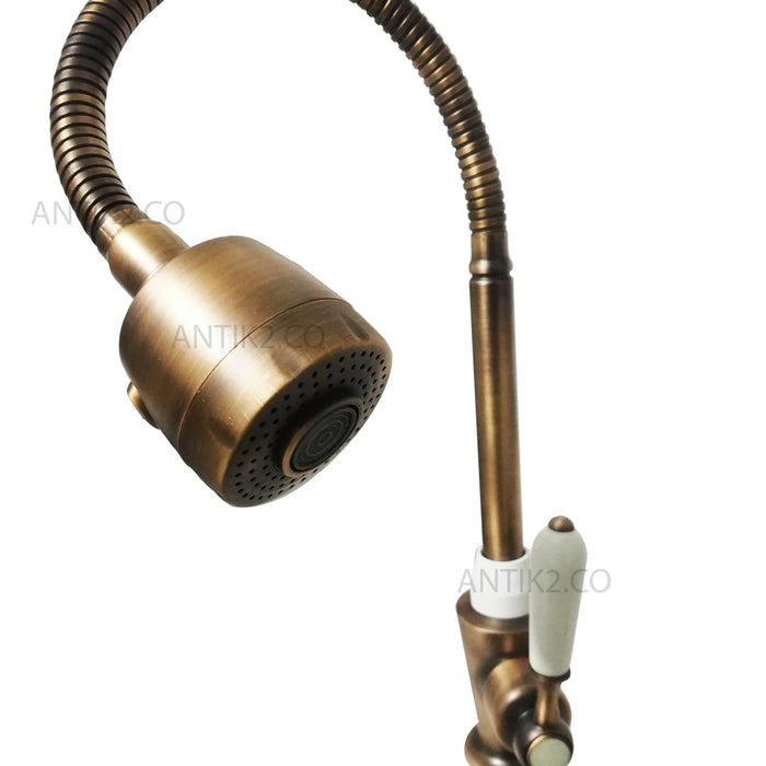Grifo vintage Flexible Bronce antiguo