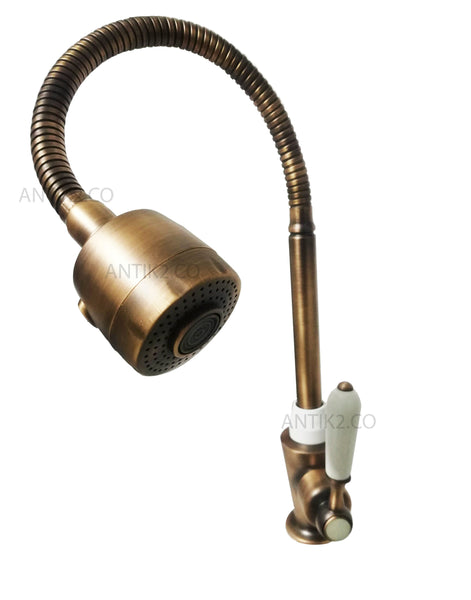 Grifo vintage Flexible Bronce antiguo