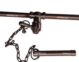 Ducha Cobre Antiguo Con sistema de cadena (Diámetro 30cm)