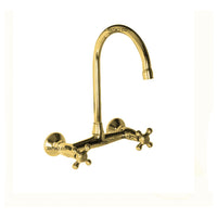 Mezclador Cuello Alto de  pared Dorado