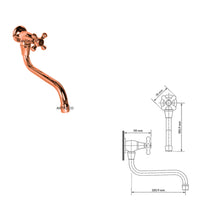 Griferia Pared  Oro Rosa