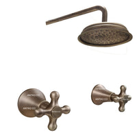 Set Mezclador  Ducha vintage   + Ducha 20cm  Bronce antiguo
