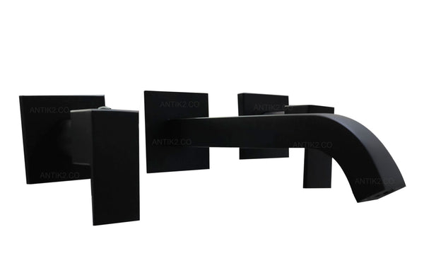 Mezclador lavamanos Pared  negro