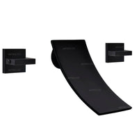 Griferia Mezclador Pared Cascada Negro