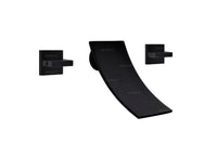Griferia Mezclador Pared Cascada Negro