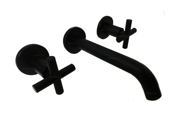 Mezclador Cruceta Lavamanos Pared negro