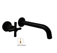 Griferia Pared Incrustar Negro (Agua fria)