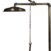 Ducha expuesta tipo piscina con cadena - Bronce antiguo