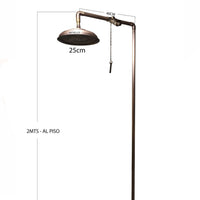 Ducha expuesta tipo piscina con cadena - Bronce antiguo