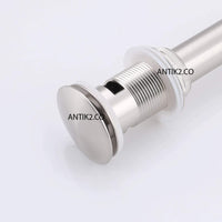 Desague Lavamanos Push  Niquel Satin con Reboce