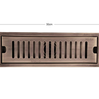Rejilla piso Bronce Antiguo Rectangular  30cm