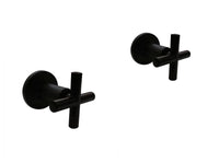 Mezclador Ducha 8" manija cruceta negro