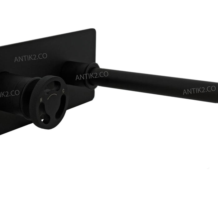 Mezclador Pared Negro Diseño industrial