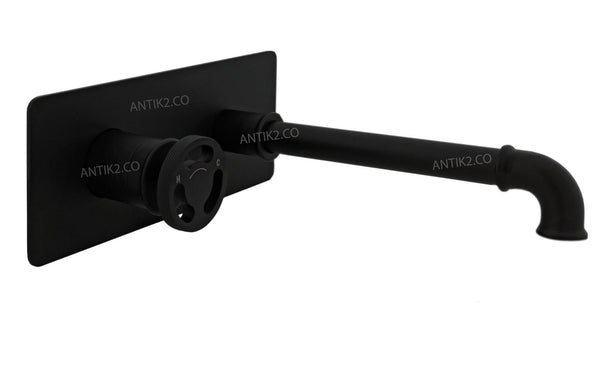 Mezclador Pared Negro Diseño industrial